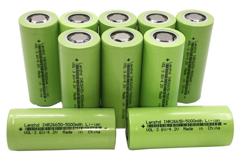 15 шт. аккумулятор 26650A 3,7 V 5000mAh высокой емкости 26650 литий-ионные аккумуляторы для вспышки