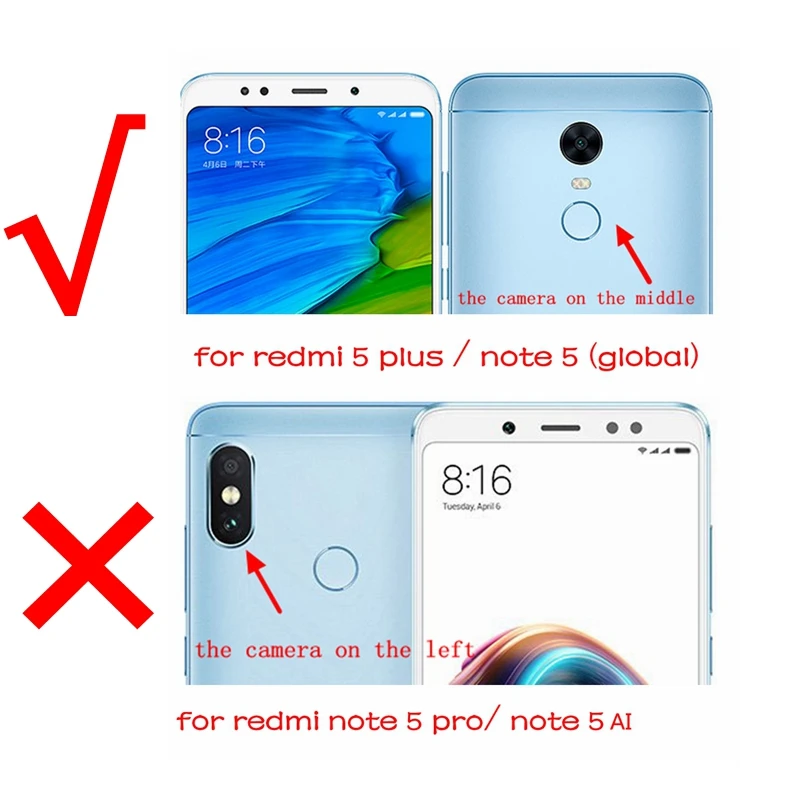 Чехол CAPAS для Redmi 5 Plus умный флип чехол из искусственной кожи с функцией