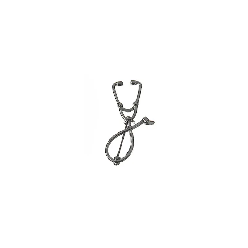Stethoscope 3 Мультяшные медицинские эмалированные булавки, броши для доктора медсестры, стоматолога, стетоскопа, капсулы, зуб, орган, сердце, глазное яблоко, мозговая брошь, ювелирные изделия - Окраска металла: Stethoscope 3