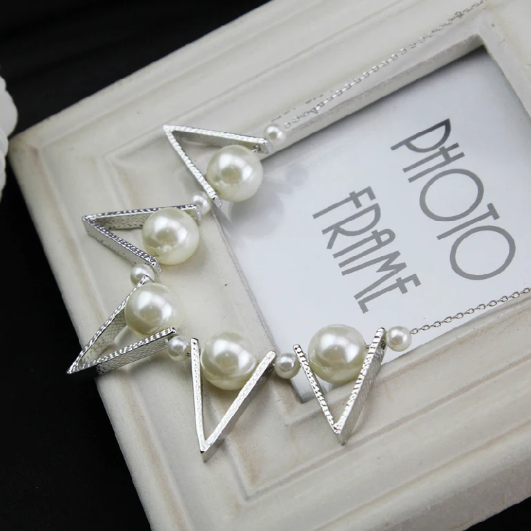 

Korean version of the new fashion arrow Jane Pearl Necklace Pendant7867