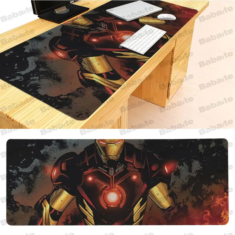 Lock Edge 30X90cm Babaite Красивая Аниме Железный человек геймер играть коврики защелка для мыши Размеры для 300*900*2 мм и 400*900*2 мм дизайнерский коврик для мыши - Цвет: Lock Edge 30X90cm