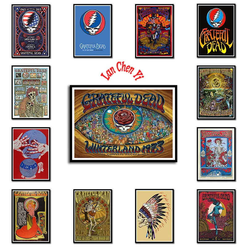 The Grateful Dead рок-музыка с покрытием бумажные плакаты настенные стикеры домашний Декор постер для бара/кафе 42*30 см