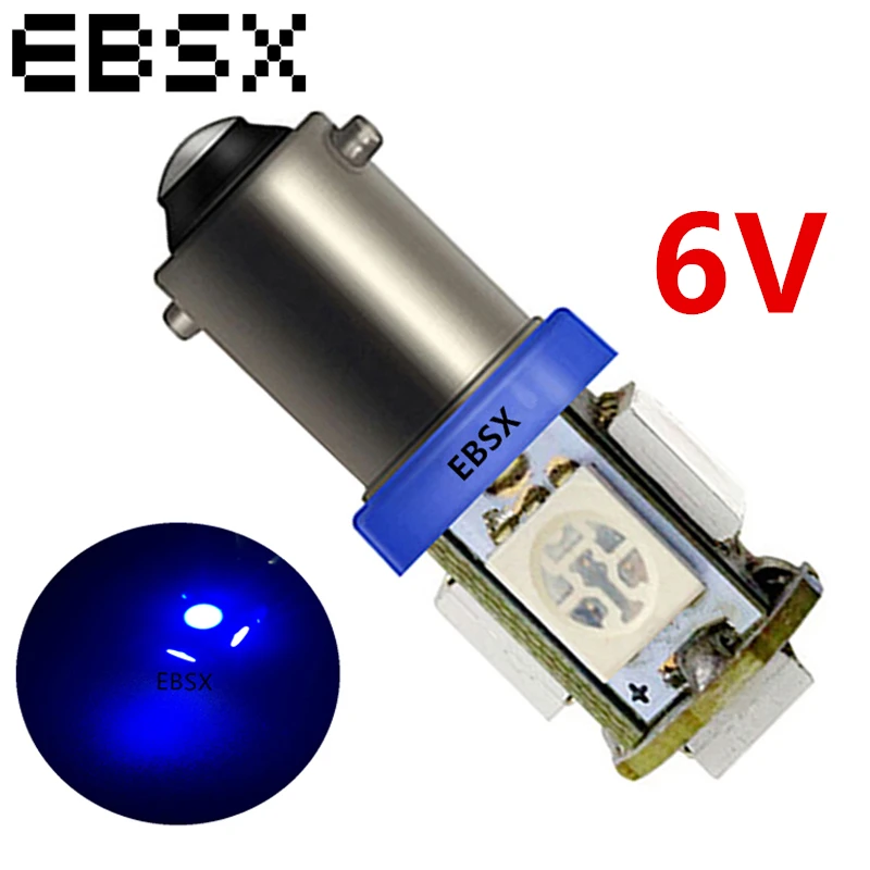 BESX 100 шт 6V 6 3 V Автомобильный светильник Интерьер BA9S 5 SMD 5050 светодиодный белого и