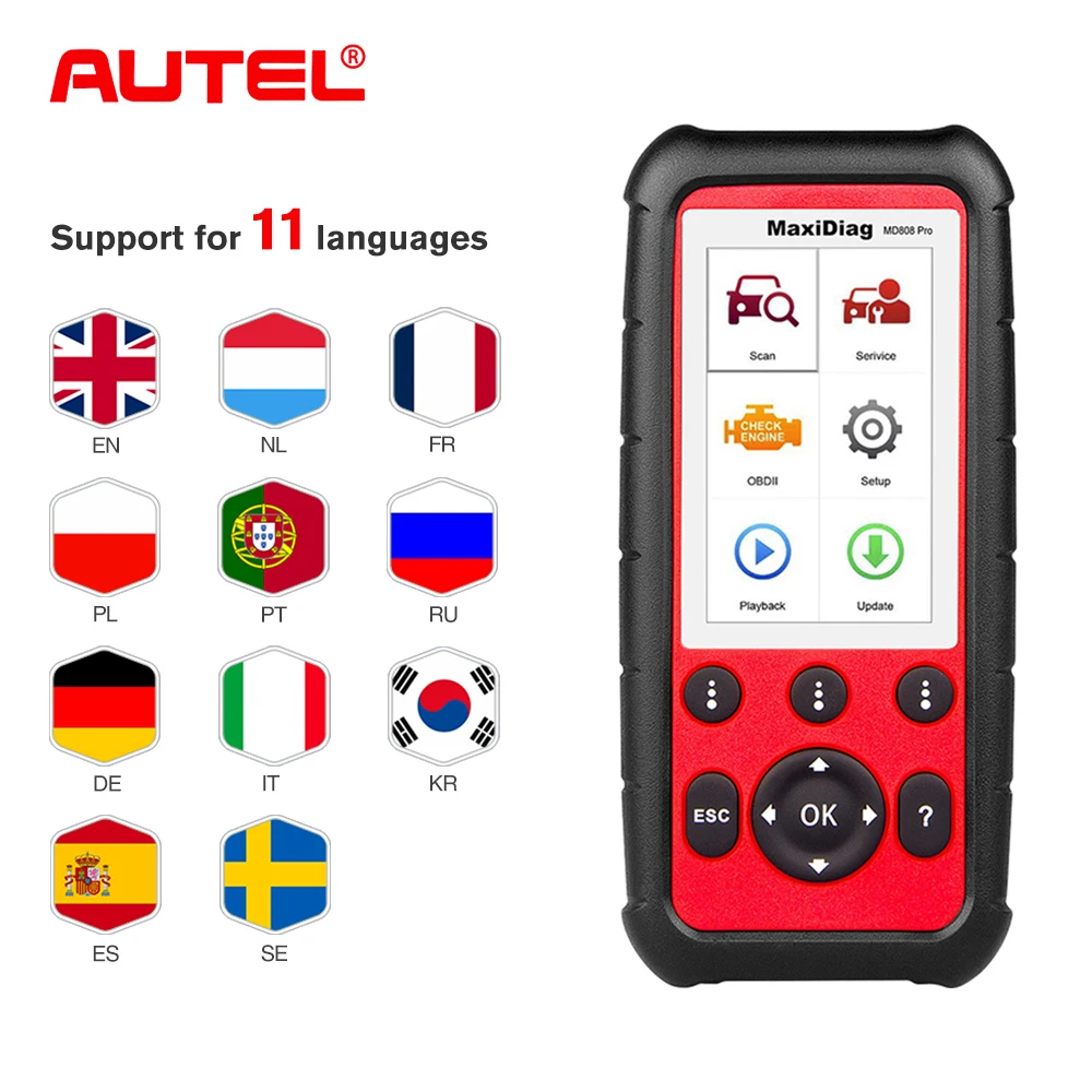 Autel MD808 Pro все системы OBD2 сканер автомобиля диагностический инструмент сочетание двигателя, передача лучше, чем Запуск x431