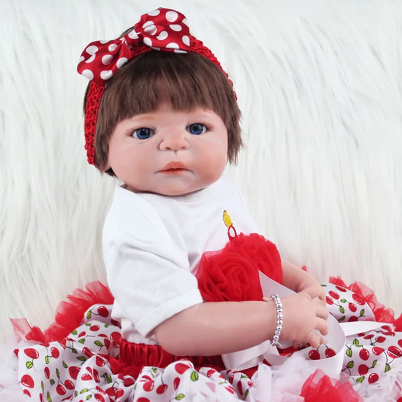 Кукла реборн силиконовая Реалистичная для новорожденных принцесс 55 см 22