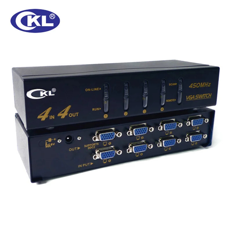 Сплиттер переключатель CKL 2x2 2x4 4x4 с аудио 2048*1536 450 МГц для монитора ПК проектора ТВ