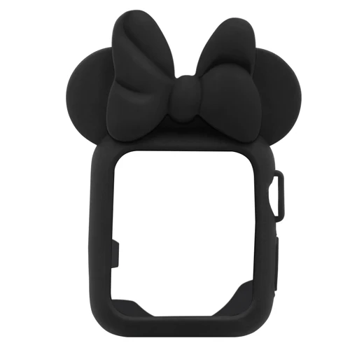 black Чехол с бантом для apple watch, чехол apple watch 5, 4, 40 мм, 44 мм, iWatch, чехол 38 мм, 42 мм, серия 3, 21, защитный бампер, аксессуары для часов, 40 - Цвет: black