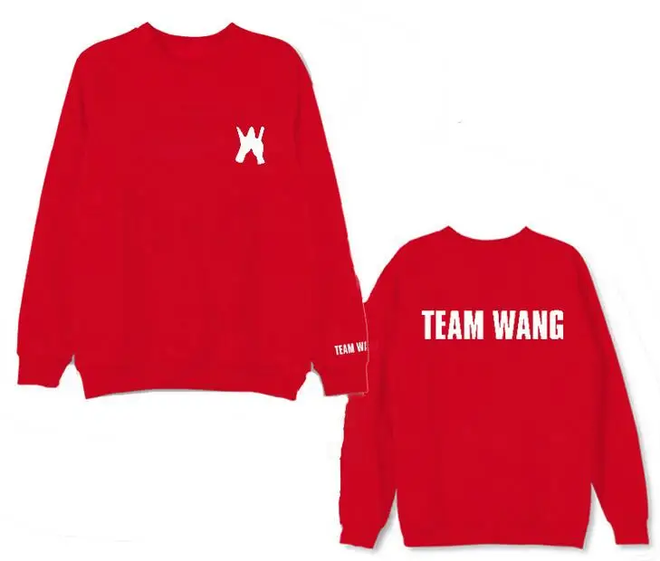 Новое поступление тонкая флисовая толстовка Got7 jackson с принтом и круглым вырезом