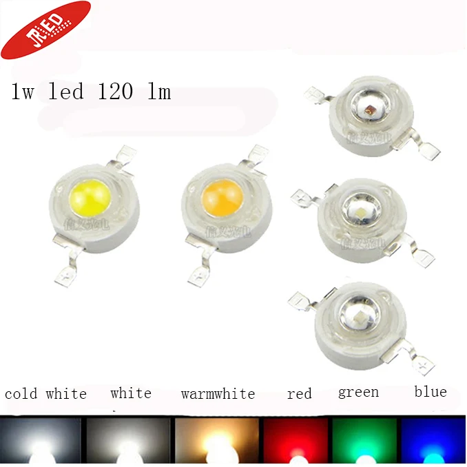Бесплатная доставка! 10 шт./20 шт./50 шт./100 шт. 1 Вт Светодиодный ные лампы высокой