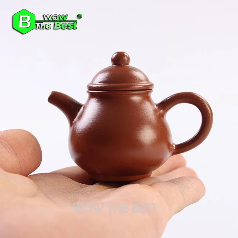 Мини чайник 1 шт. старинный чайный горшок из фиолетовой глины каменный с ложкой