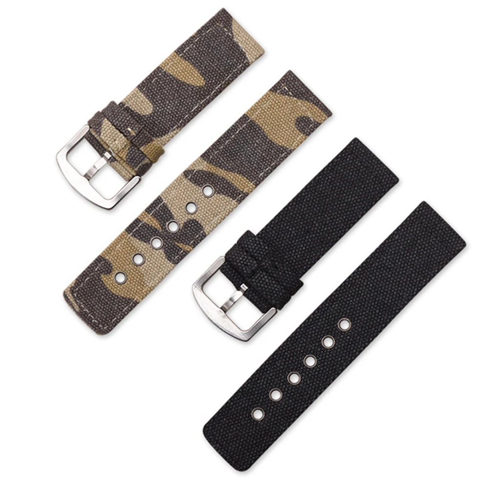 Decoration Wrist Delicate Camouflage Pattern Canvas Bracelet Durable Watchband Adjustable Lightweight Clock Replacement Portable