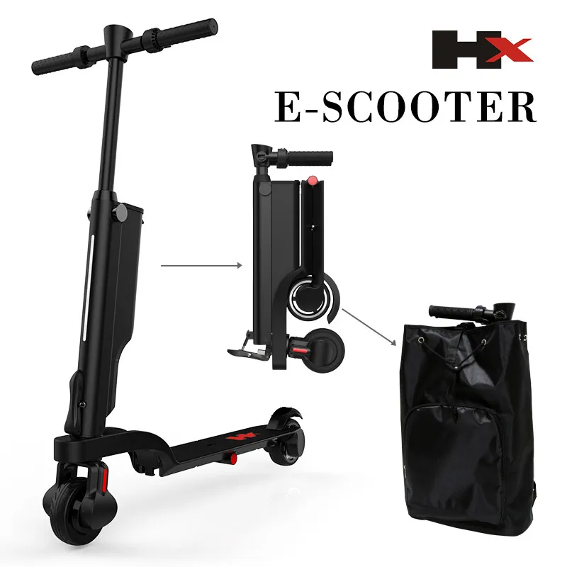 HX X6 Folding Electric Scooter Two Wheel Electric Scooters Mini Protable Backpack E-Scooter Electric Bike Ebike