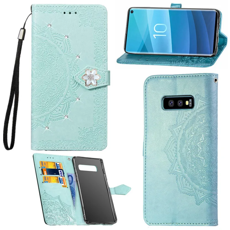 Для Samsung Galaxy S10e 5G S10 Plus S8 S9 A9 A6 A8 2018 A80 A20e A50 чехол для телефона Цветок Мандала Флип