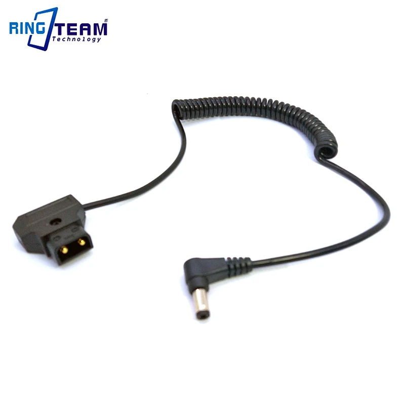 

DSLR Rig V-Mount Anton Battery Power Tap D-Tap Male to 5.5x2.5mm DC Plug Coiled Spiral Spring Cable For Monitor Lamp BMCC BMPC