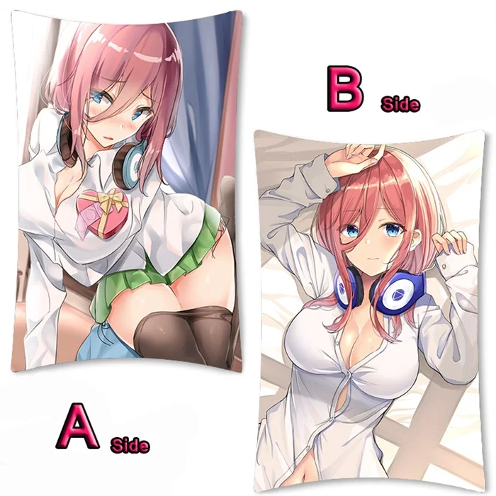 08 Аниме Go-Toubun no Hanayome Nakano Ichika Nino Miku Dakimakura обнимающий чехол для подушки для тела, наволочка для подушки, наволочка, 2WAY 35x55 см - Цвет: 08