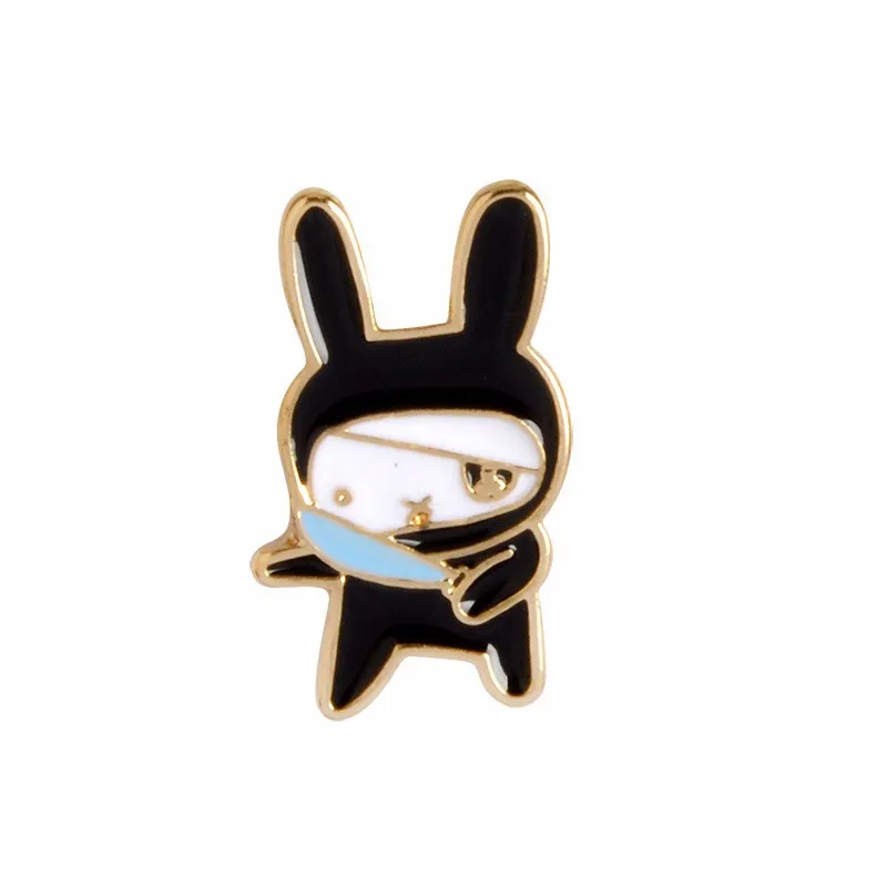 Кроличья скелетная Tusi Cartoon металлические значки 2017 Новый модный брошь-значки для одежды значки на рюкзак Женщины декоративные на.
