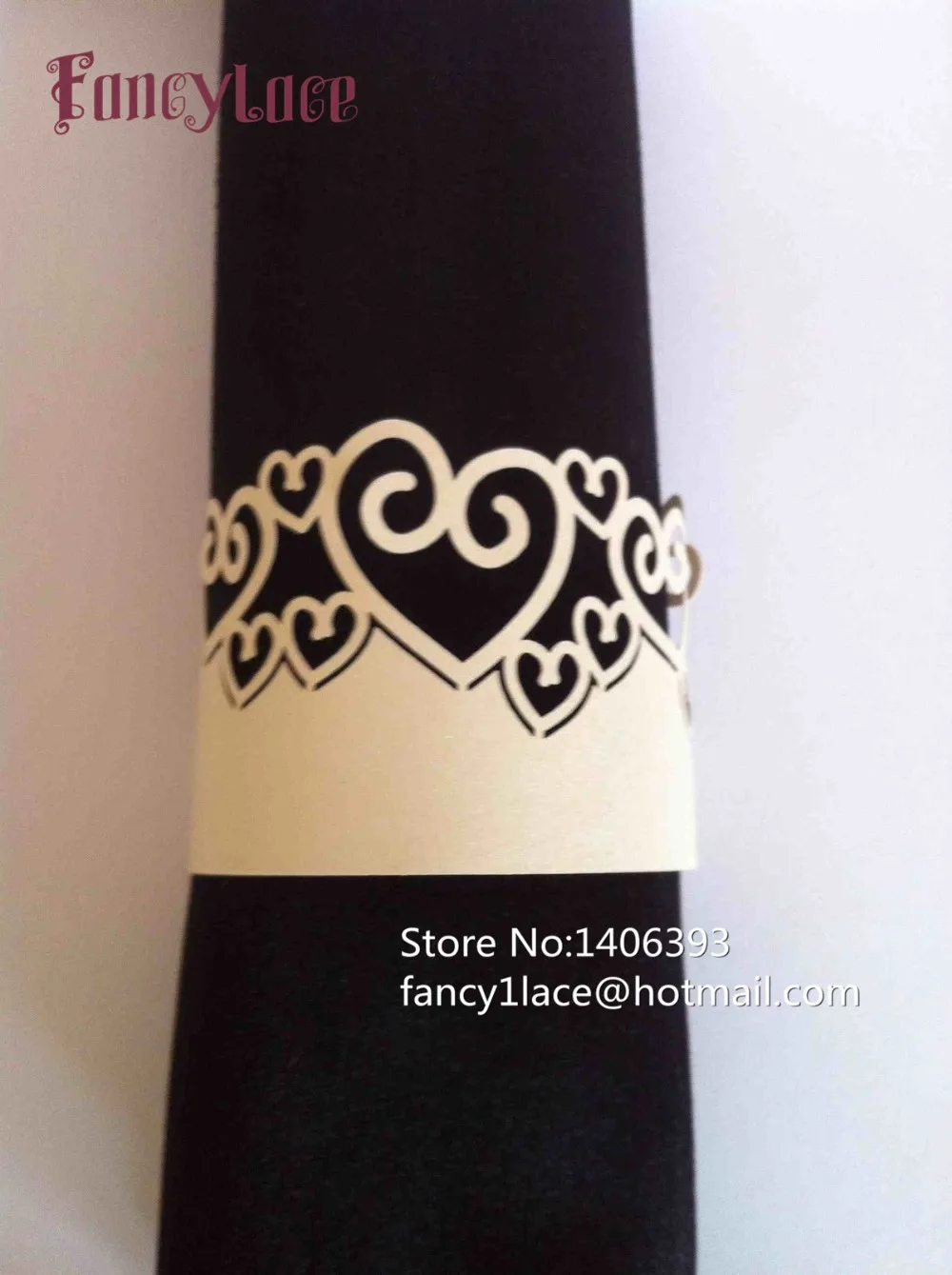 

New Fashion handmade love heart napkin rings laser cut paper napkin ring wedding favor wedding decoration free shipping 50pcs