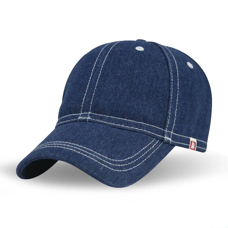 BQacces новые модные однотонные 100% хлопок деним strapback бейсбольная кепка для мужчин и