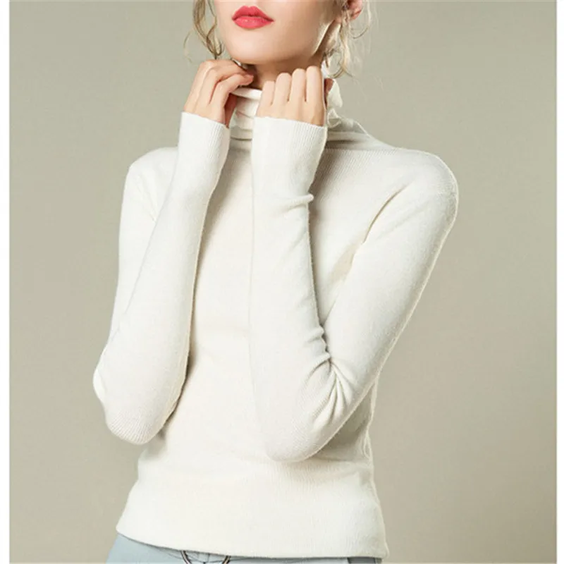 Casual Turtleneck Slim Knitted Sweater Pullover Women Autumn Winter Fashion Solid Pull Femme Jumpers Long Sleeve Sueter Mujer | Женская