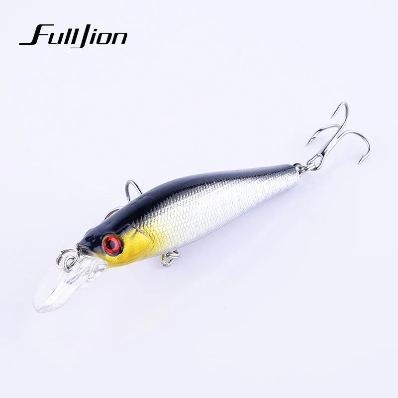 Рыболовные приманки Minnow твердый воблер Crankbait 3D глаза Позолоченные пластиковые