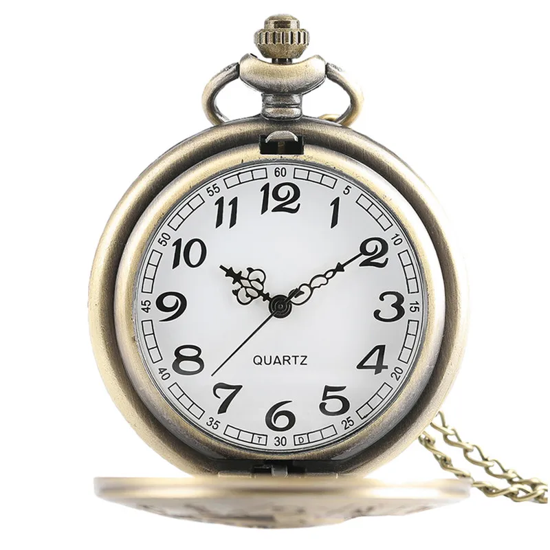Часы наручные кварцевые в античном стиле с цепочкой на шею для мужчин и женщин