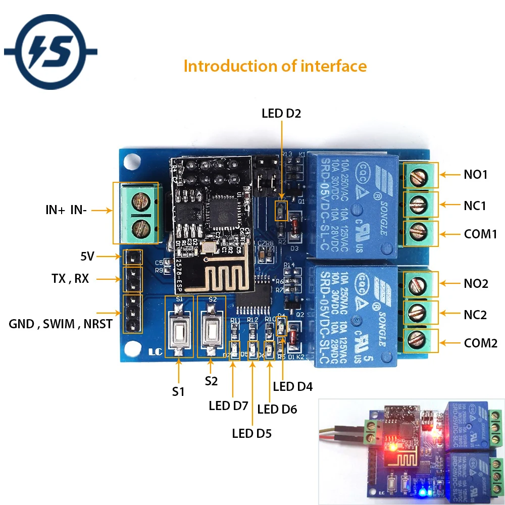 Релейный модуль ESP8266 с Wi Fi 5 в для платы автоматизации умного дома|wifi module|relay