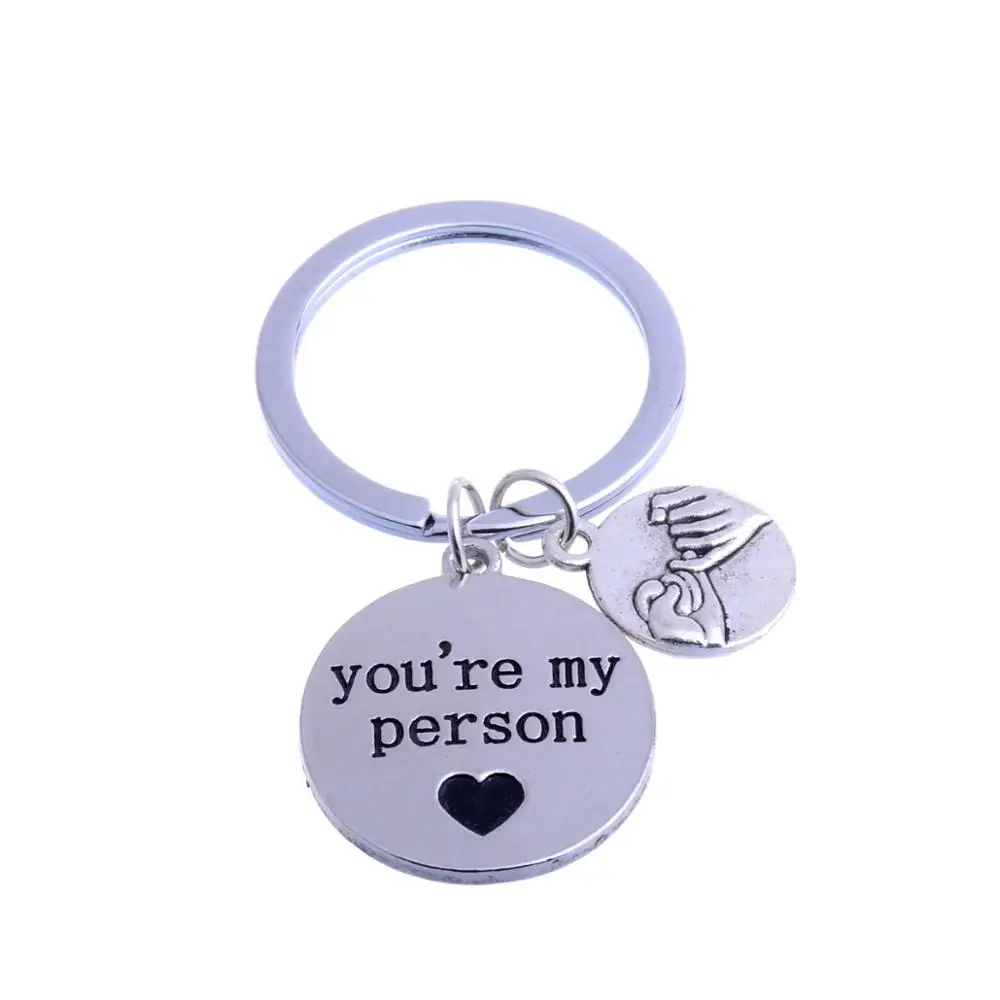 Брелок Bespmosp с подвеской в виде сердца стильный брелок надписью You are My Person 7