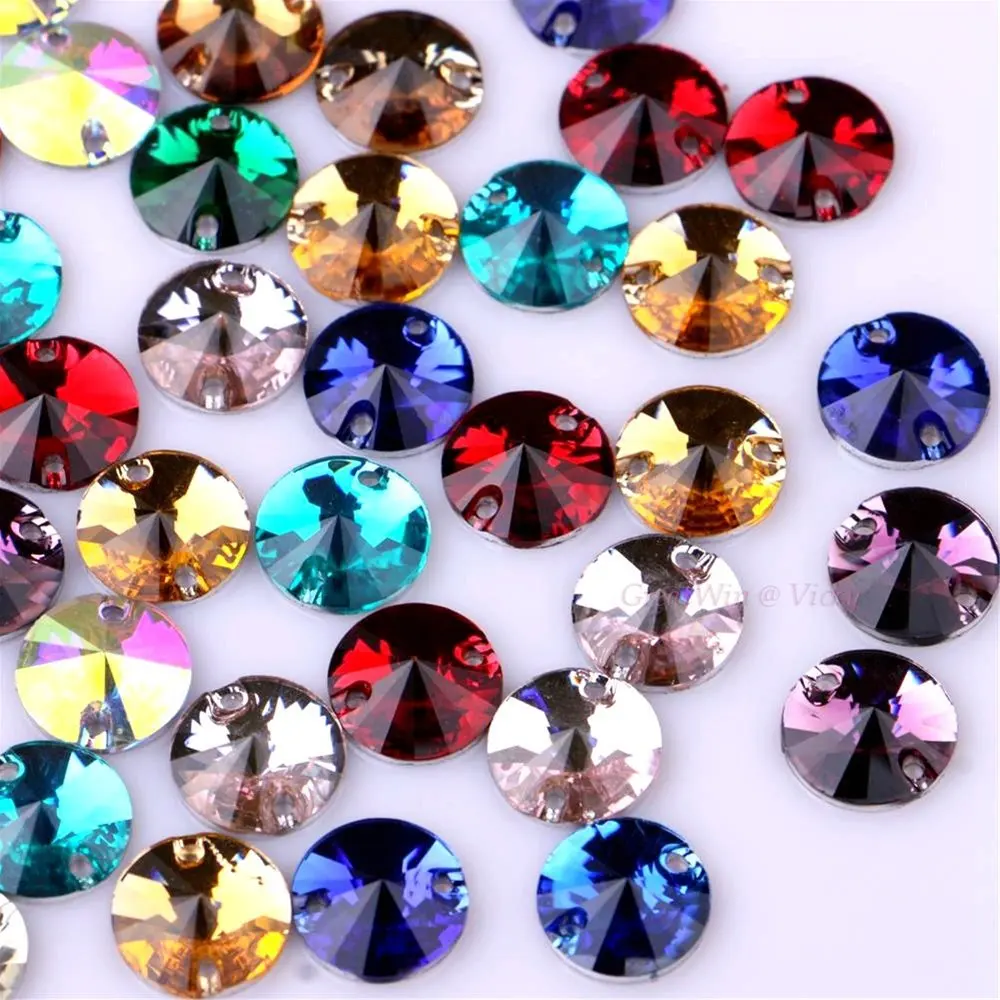 Бусины с двумя отверстиями для пришивания 50 шт. 10 мм|resin sew on rhinestone|sew rhinestonerhinestone |