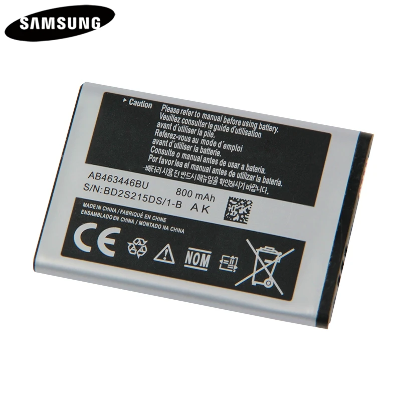 Оригинальный аккумулятор AB463446BA /BC/BE/BU AB553443BU AB463446TU для Samsung E1200M E1228 S139 M628 X520 X208 F258 E878