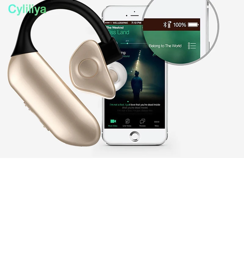 Беспроводные bluetooth наушники стерео гарнитура Bluetooth V4.0 с микрофоном для