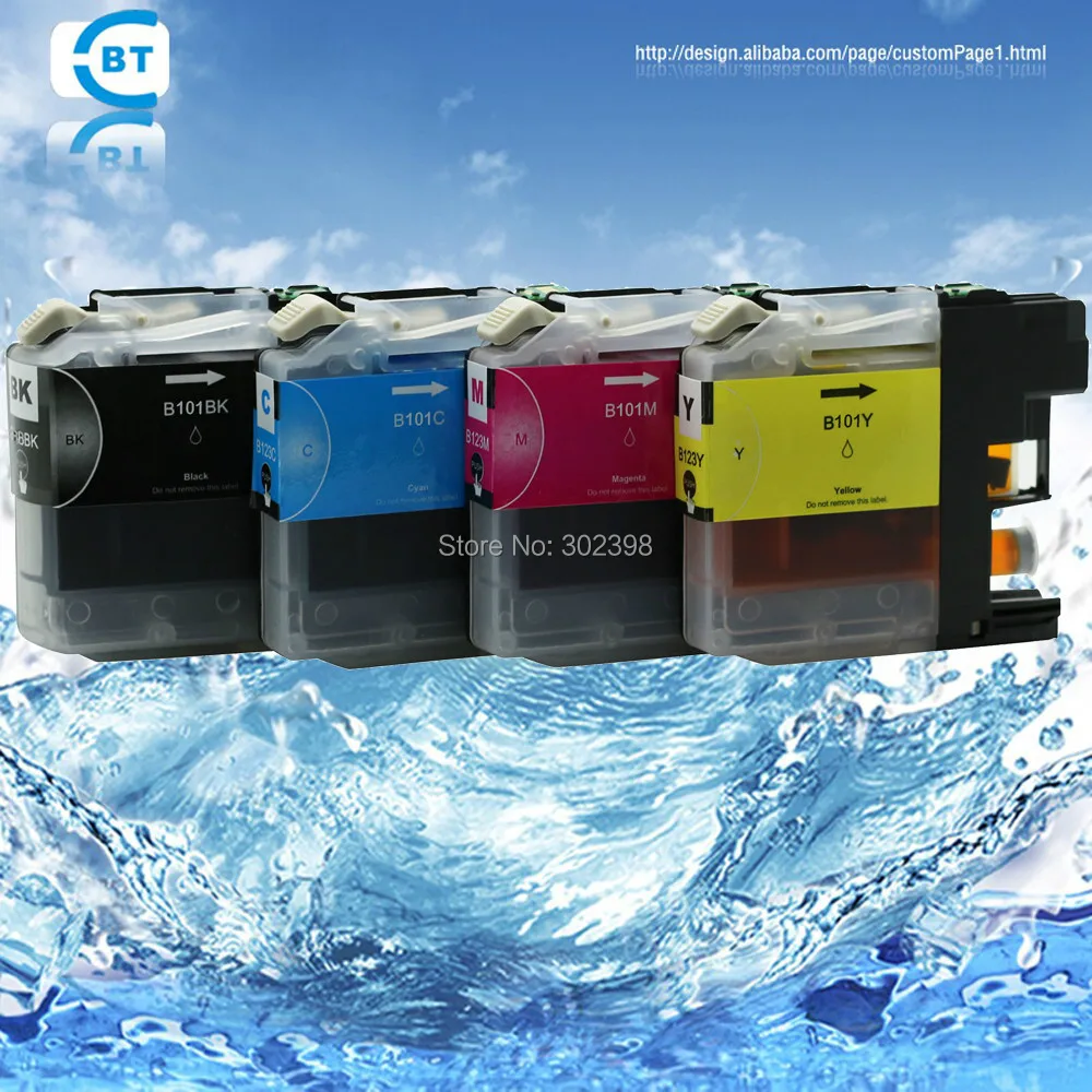 4 шт. совместимый картридж brother LC101 для фотографий/J450DW/J470DW/J475DW принтер|ink cartridge|brother