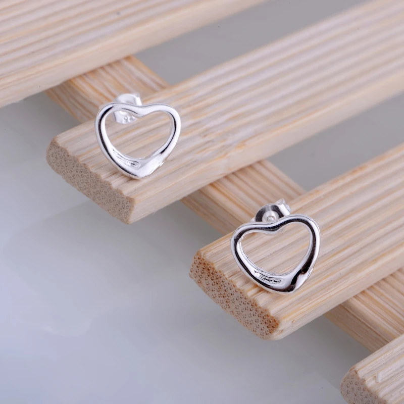 Милые серебряные Серьги Love посеребренные модные ювелирные изделия для женщин