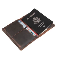 j m d genuine leather passport holder travel passport wallet passport cover case with 2 card slots 8435