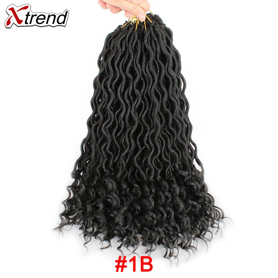 Xtrend искусственные локоны в стиле Crochet, на крючках, косички, синтетика, волосы для наращивания 24 шт./пакет 1" из искусственных волос, дредлоки, для увеличения объема, волосы в косичках - Цвет: Естественный цвет