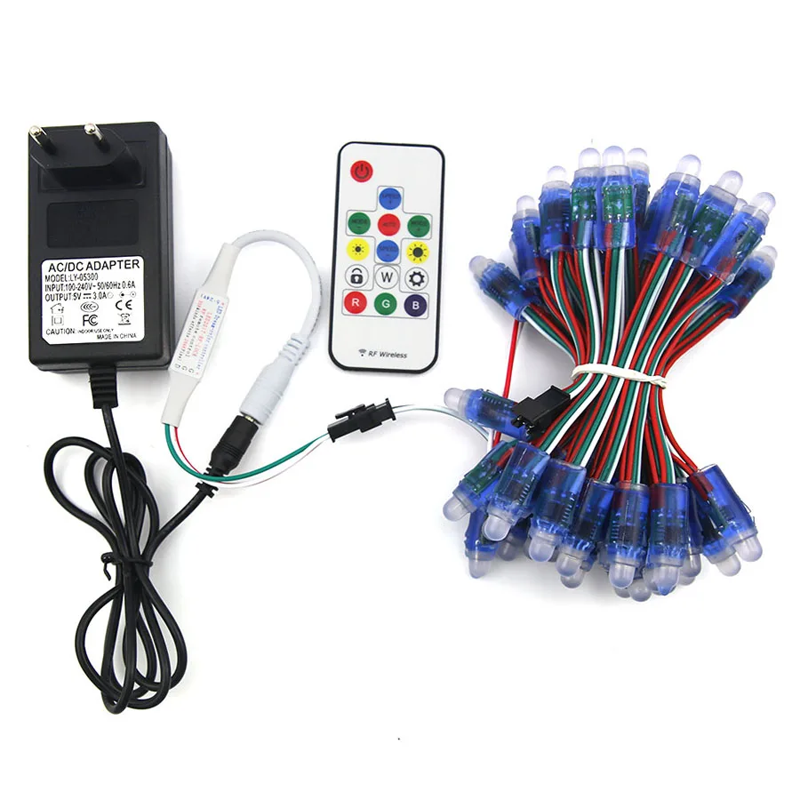 50 шт./лот 12 мм WS2811 RGB светодиодный модуль строки света DC 5V водонепроницаемый