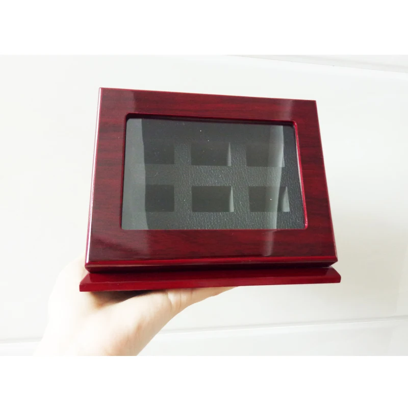 6 отверстий коричневые деревянные кольца стоящий дисплей коробка|Упаковка и