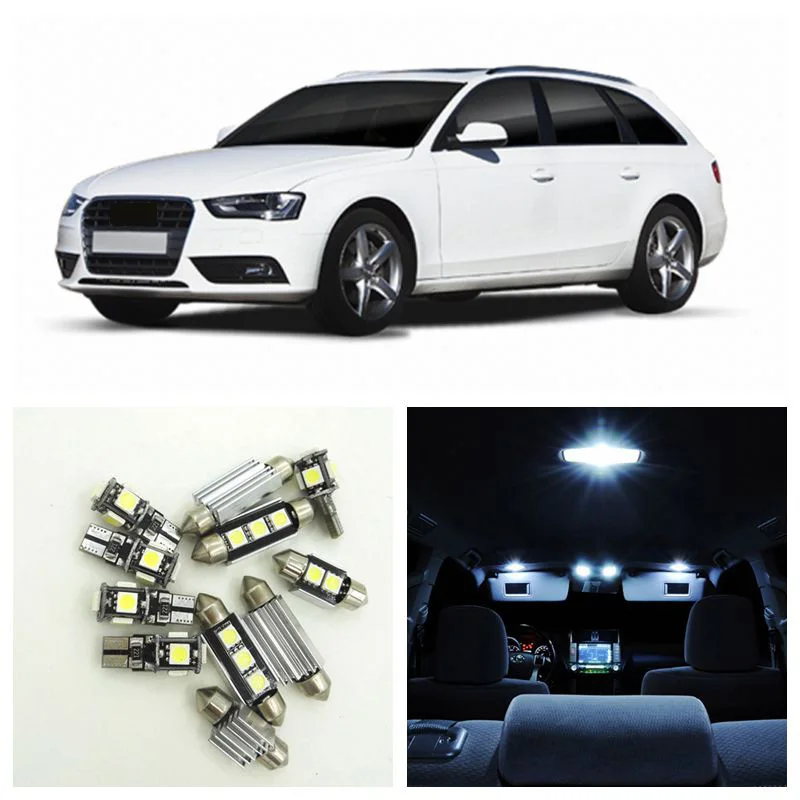 17 шт. Автомобильные светодиодные лампы Canbus для салона 2009 2013 Audi A4 B8 Avant|car interior led