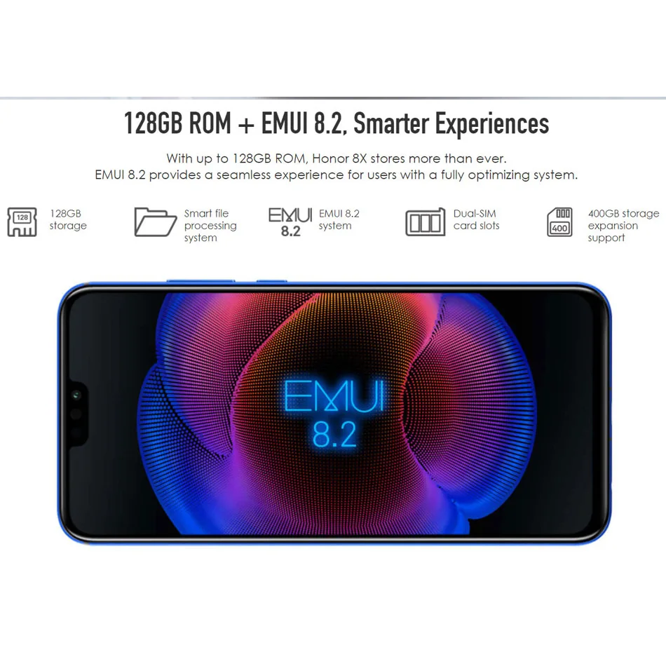 Смартфон с 6 5 дюймовым дисплеем восьмиядерным процессором Honor 8X ОЗУ ГБ ПЗУ 128 20 МП