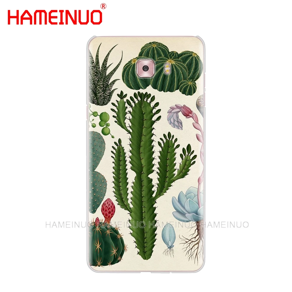 HAMEINUO чехол для телефона с изображением зеленого кактуса и цветов Samsung Galaxy C5 C7 C8 C9