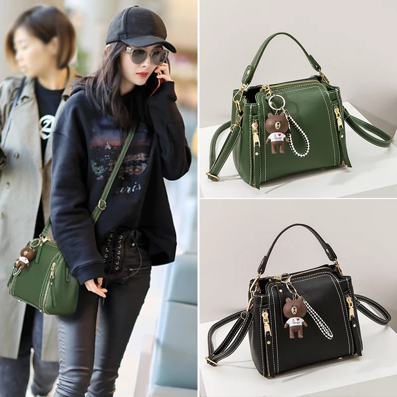 Chain Pu Leather Crossbody Bags For Women 2020 Small Shoulder Messenger Bag Special Lock Design Female Travel Handbags | Багаж и сумки