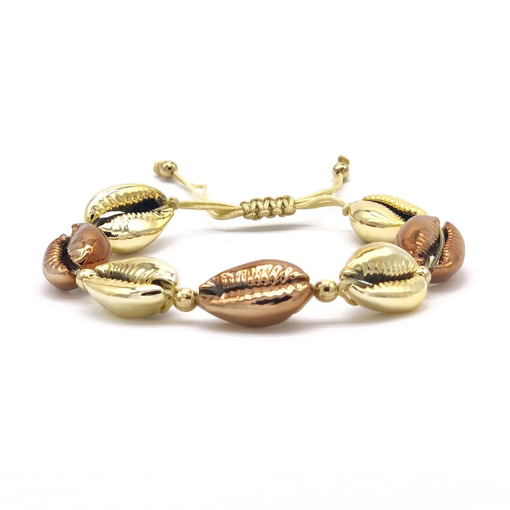B-B190003APuka Shell Go2boho Puka Shell браслет Богемия женские летние ювелирные изделия мода Insta fit MIYUKI браслет Pulsera золотая пластина натуральная оболочка - Окраска металла: B-B190003APuka Shell