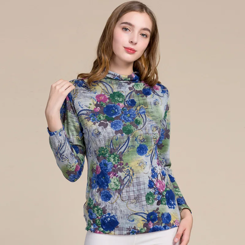 

Korean Style Women Wool Sweater Turtleneck Full Sleeve Pullovers Wool Blouse Warm Beautiful Loose Sweater 8095