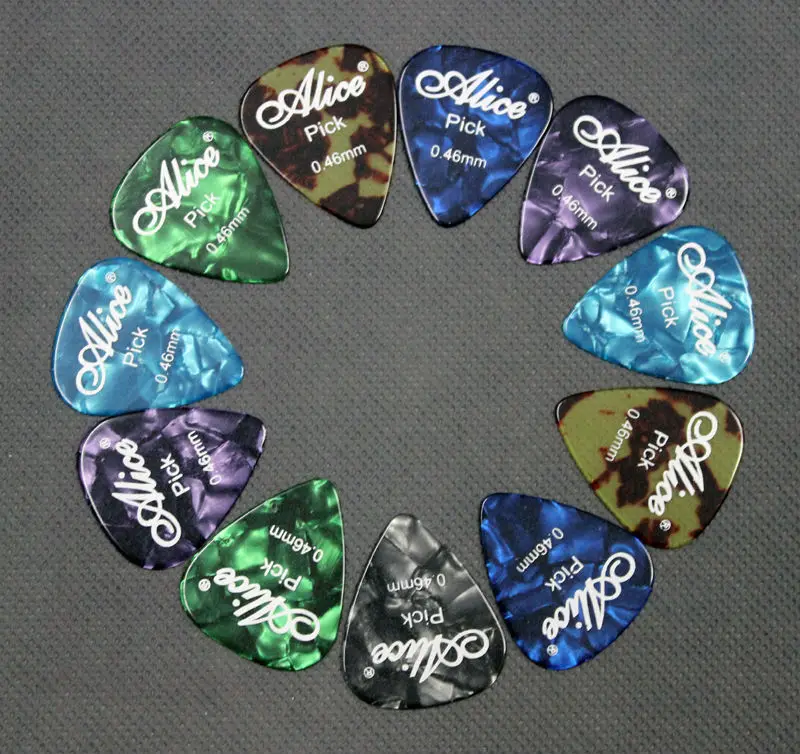 100 шт. медиаторы для акустической гитары Alice Celluloid 0 46 мм|guitar plectrum|guitar humbuckerguitar headstock
