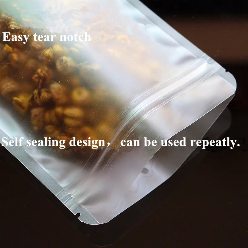 Матовые пластиковые пакеты с замком молнией прозрачные плоским дном для еды