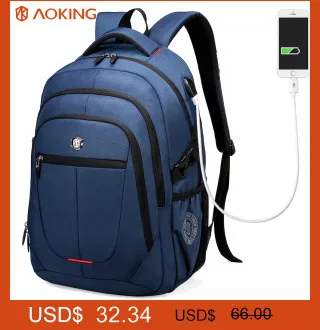 Aoking мужские рюкзаки бизнес досуг Mochila для ноутбука тетрадь компьютер квадратные сумки мужской рюкзак школьный рюкзак