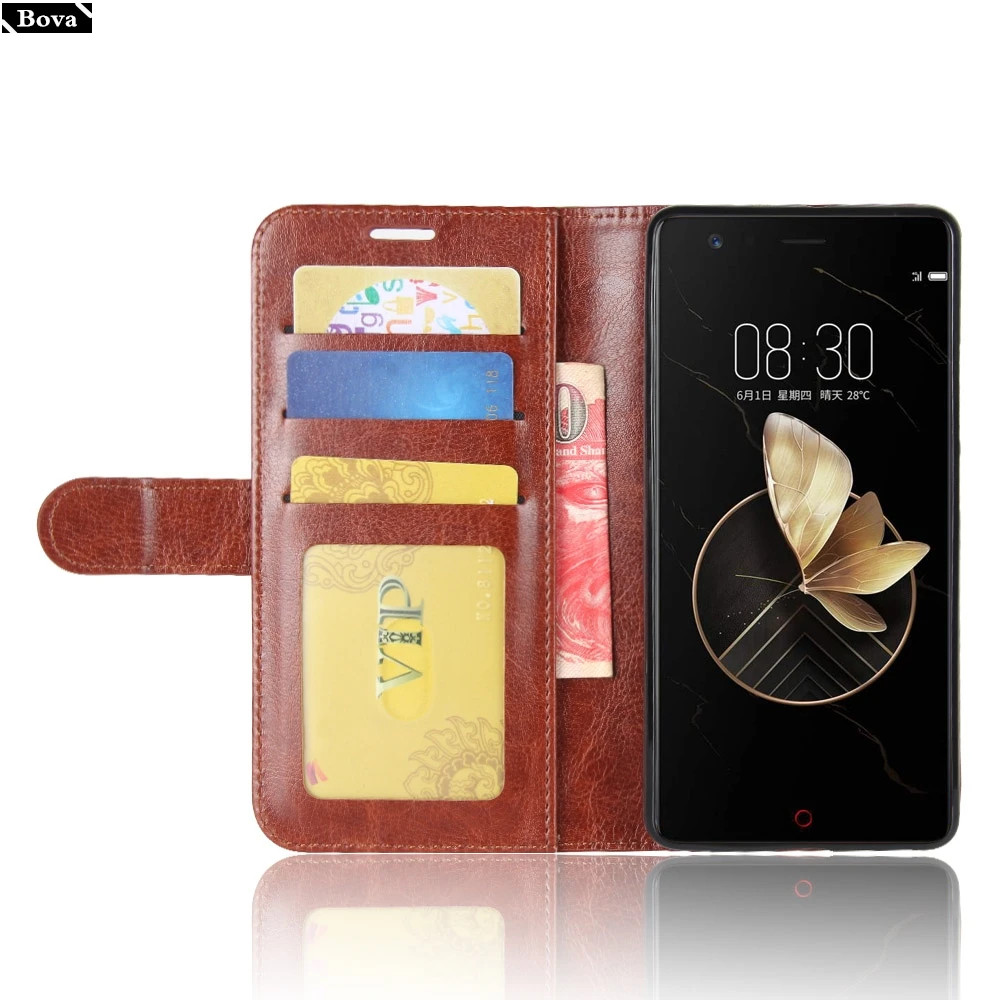 Чехол с держателем для карт ZTE Nubia Z17 чехол из искусственной кожи защитный Ретро