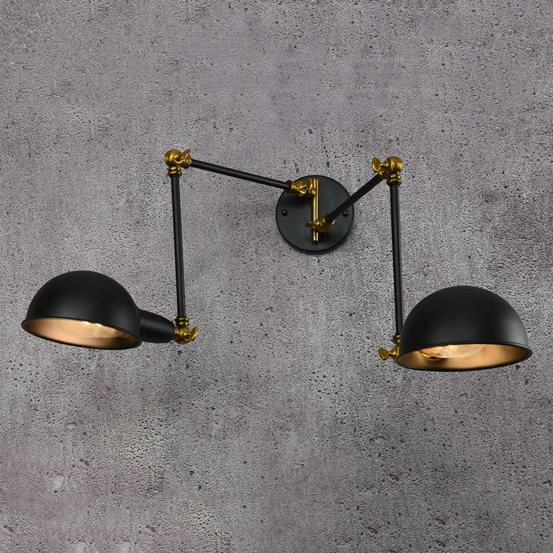 

RH loft wall lamp mechanical arm france Jielde wall lamp reminisced retractable double vintage,folding rod