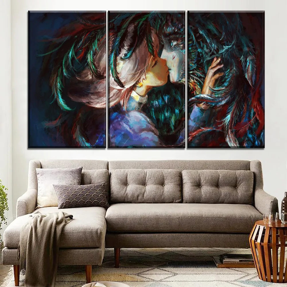 Модульная холст с героями из мультфильмов Картина маслом Wall Art домашний