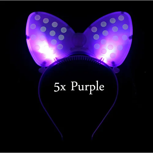 Purple 10 шт./лот, новинка, бант, светящийся, для концерта, Рождества, Хэллоуина, дня рождения, вечерние принадлежности, детские игрушки - Цвет: Purple