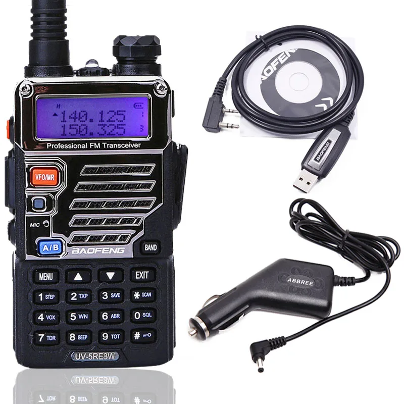 as pic show 1 BaoFeng UV-5RE 8 Вт портативная рация 10 км с большим радиусом действия, высокая мощность, портативная батарея 1800 мАч cb HAM, обновленная портативная рация UV 5RE - Цвет: as pic show 1